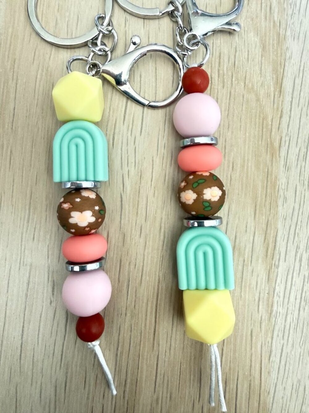 Silicone Bead BFF Keychains
